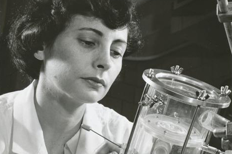 Dr. Nina Braunwald holding medical equipment Dr. Nina Braunwald holding medical equipment; Dr. Braunwald was the first woman to perform open-heart surgery.
