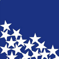 Image of white stars on a blue background.