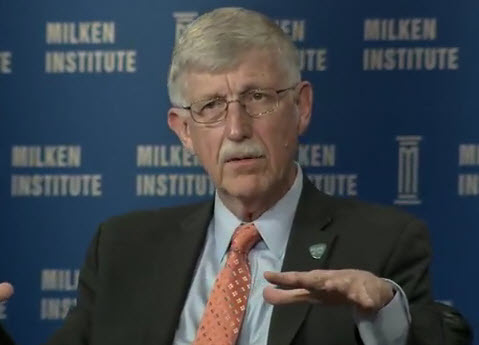 Image of Dr. Collins Dr. Collins at the Milken Institute Global Conference Image of Dr. Collins Dr. Collins at the Milken Institute Global Conference
