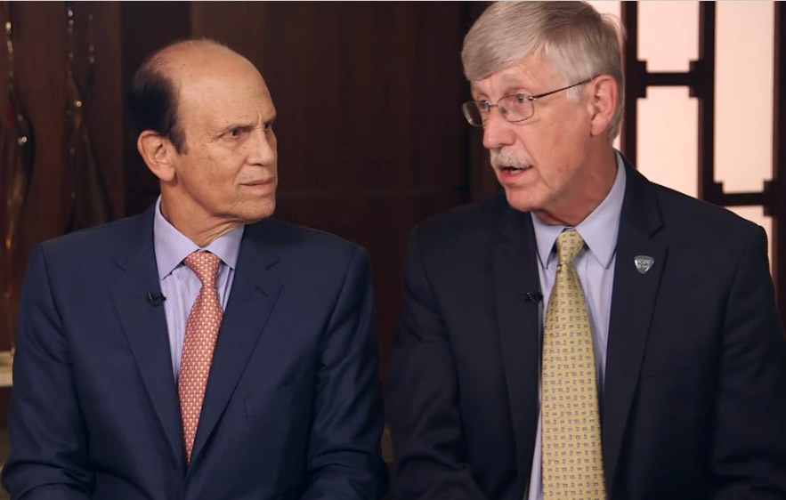 Dr. Collins and Michael Milken 