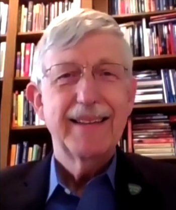 screen capture of Dr. Francis Collins