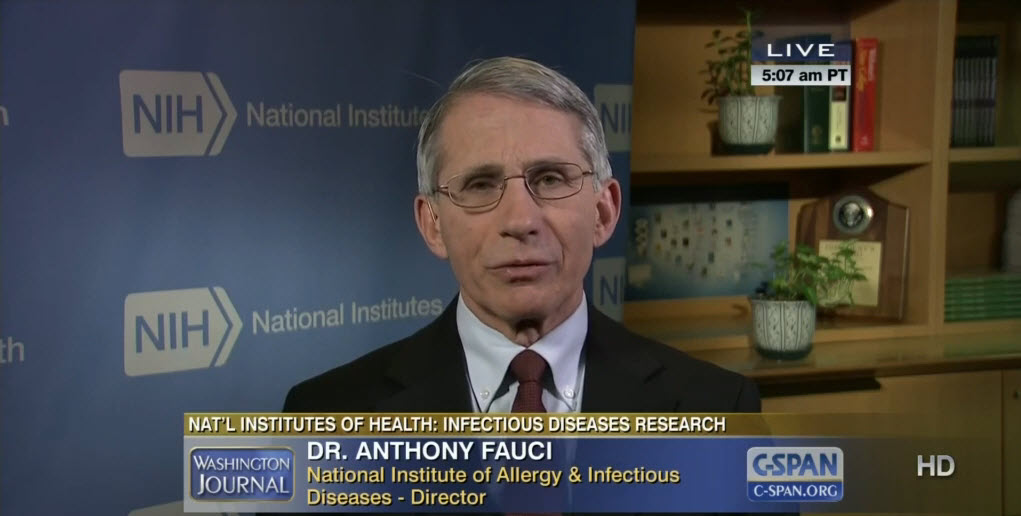 video screenshot of Dr. Tony Fauci.