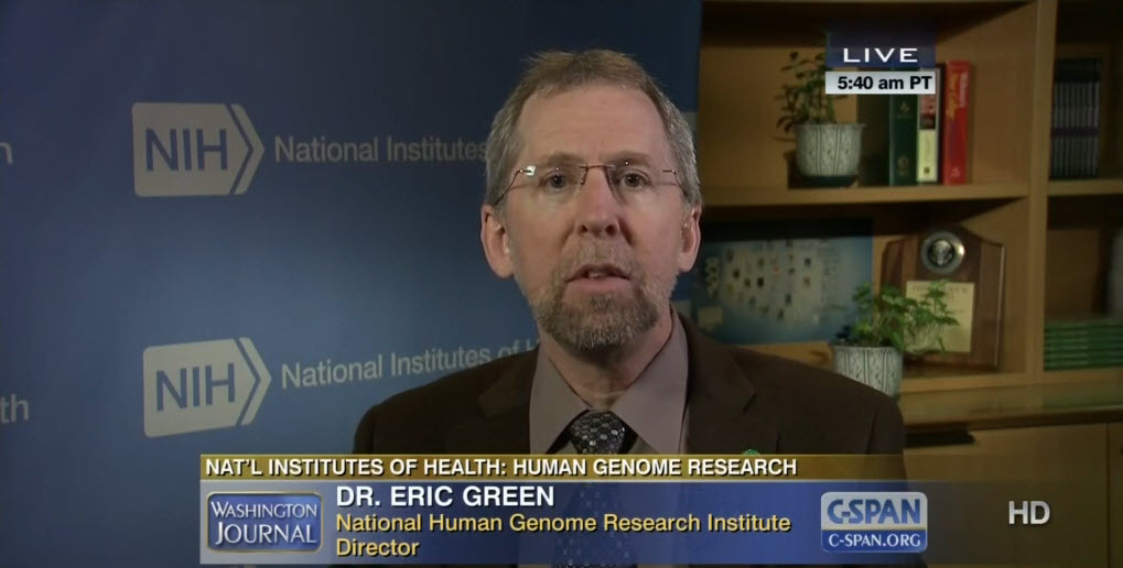 video screenshot of Dr. Eric Green.