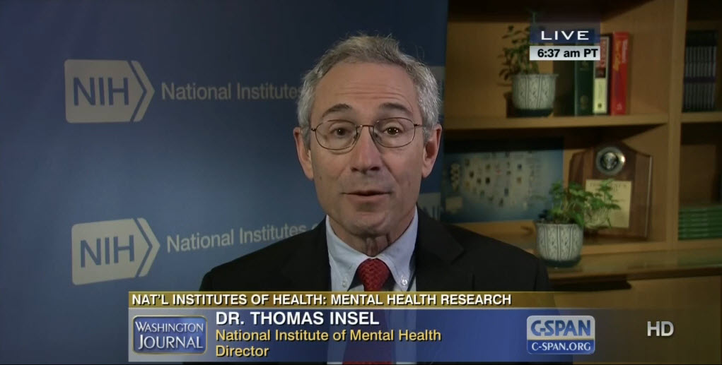 video screenshot of Dr. Thomas Insel.