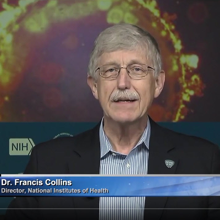 Dr. Francis Collins during Space Chat.