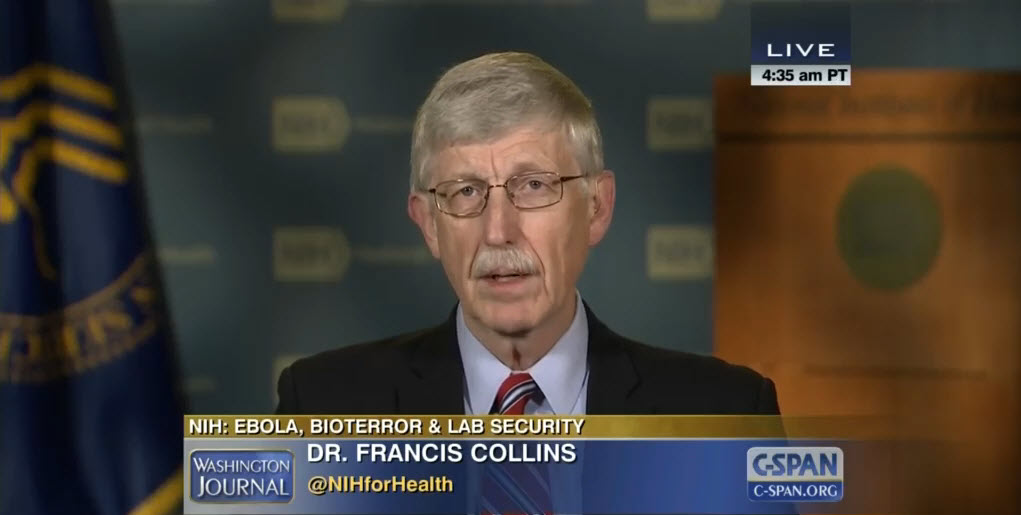 video screenshot of Dr. Francis Collins.