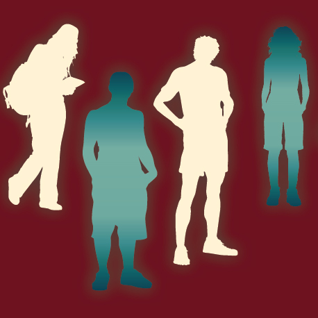 Youth silhouettes