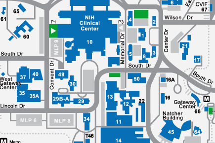 NIH campus visitor map (cropped)