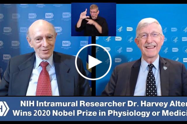 Dr. Francis Collins speaks with 2020 Nobel Prize in Physiology or Medicine winner Dr. Harvey Alter