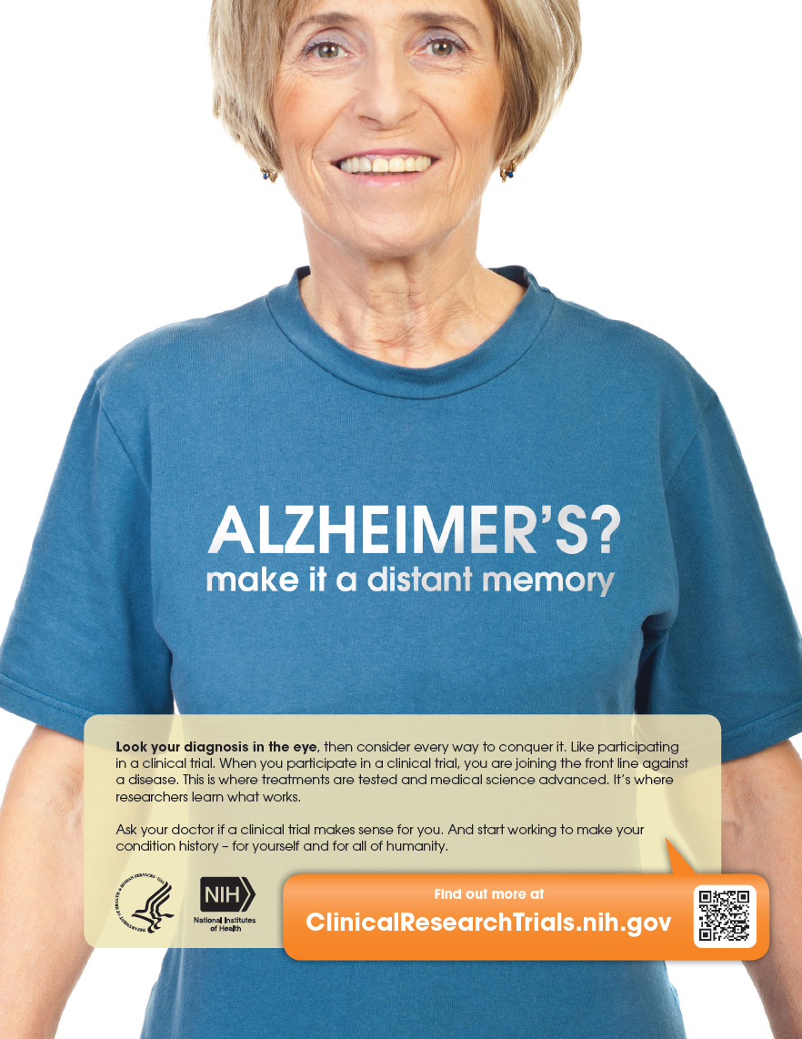 “Alzheimers? Make It a Distant Memory.” poster