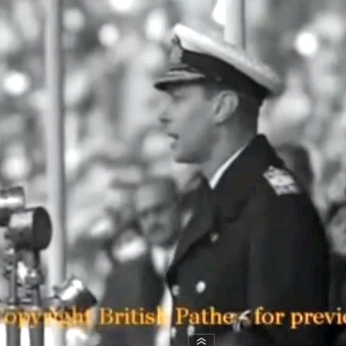 King George VI giving a public speech