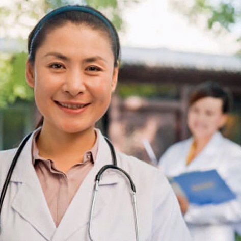 Smiling female doctor.