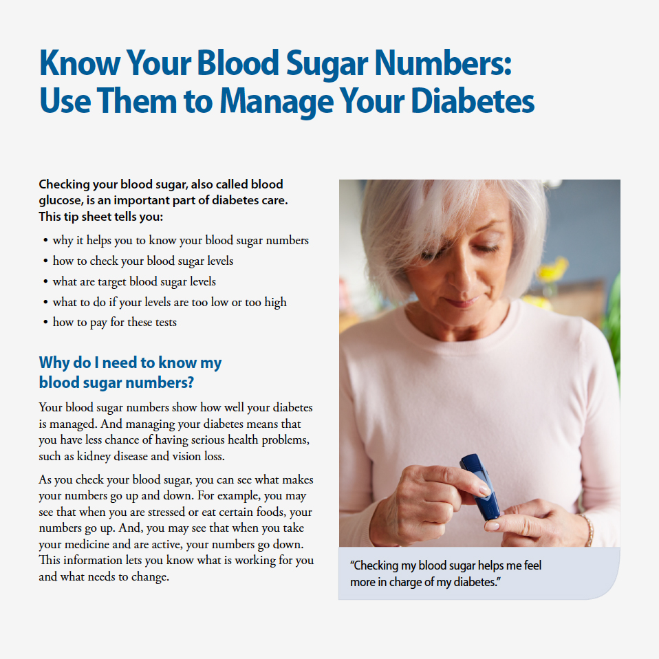 Know Your Blood Sugar Numbers