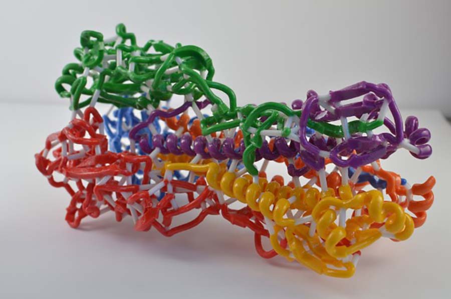 3D print of influenza surface protein 3D print of influenza surface protein