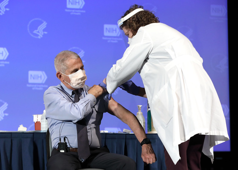 Dr. Fauci getting his COVID-19 Vaccine