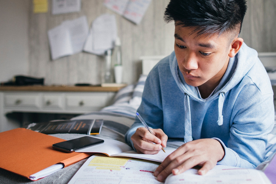 young man at desk