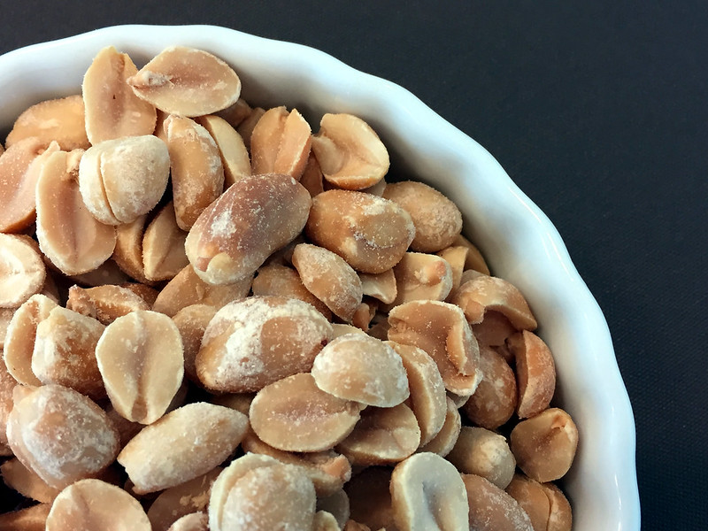 A bowl of peanuts.