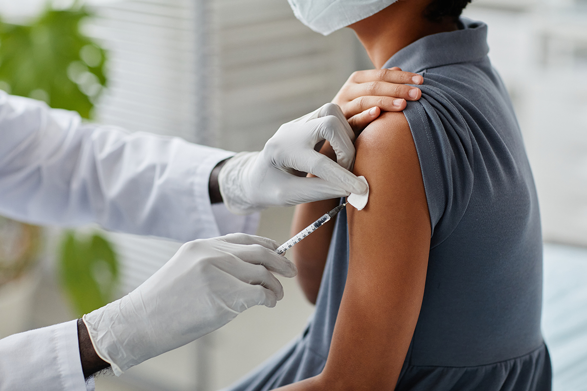 Child getting a vaccine