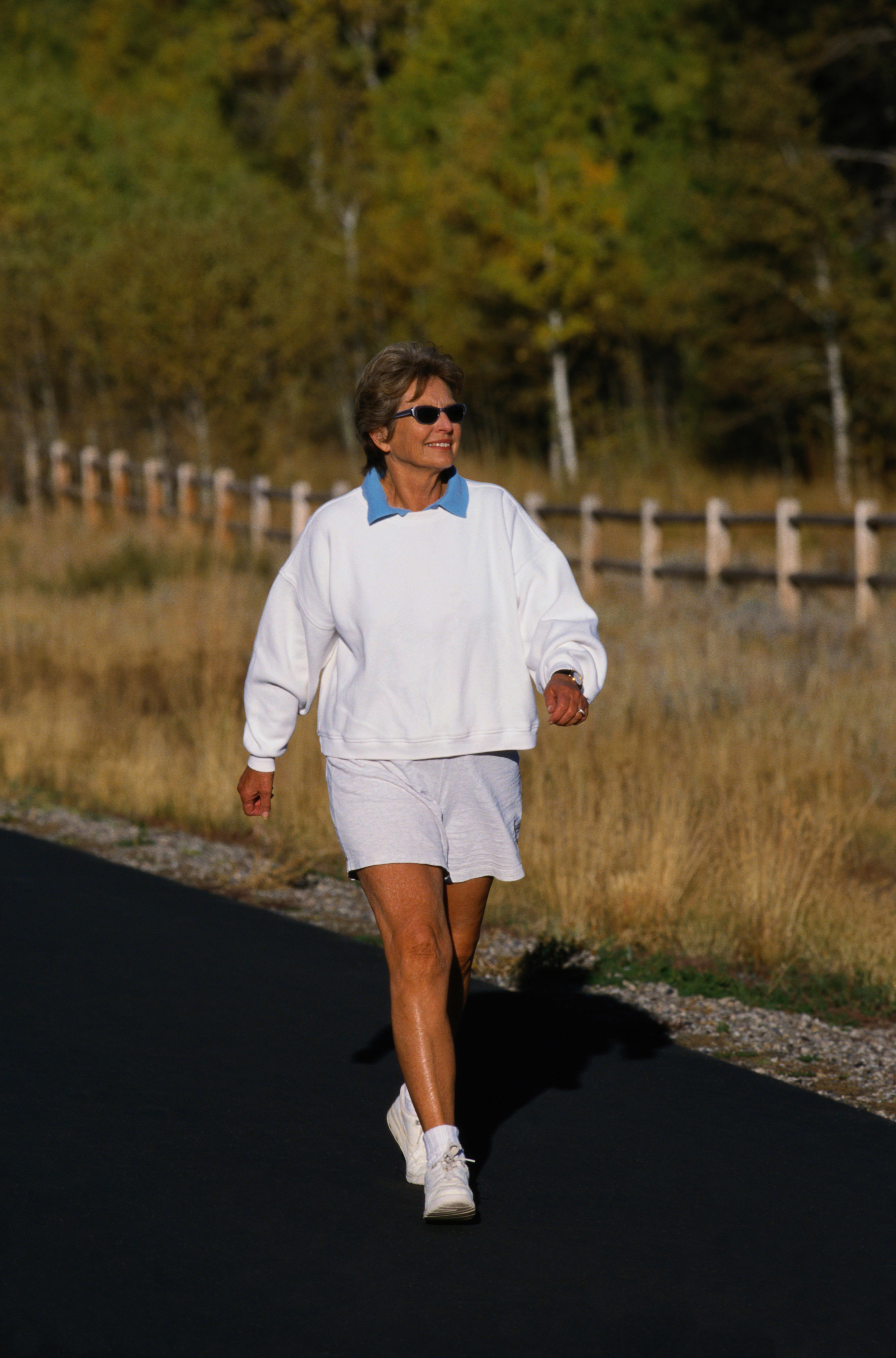 Picture of a senior woman walking