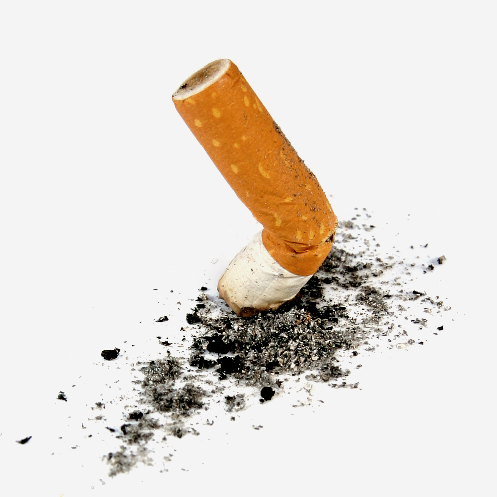 Phot of a crushed cigarette