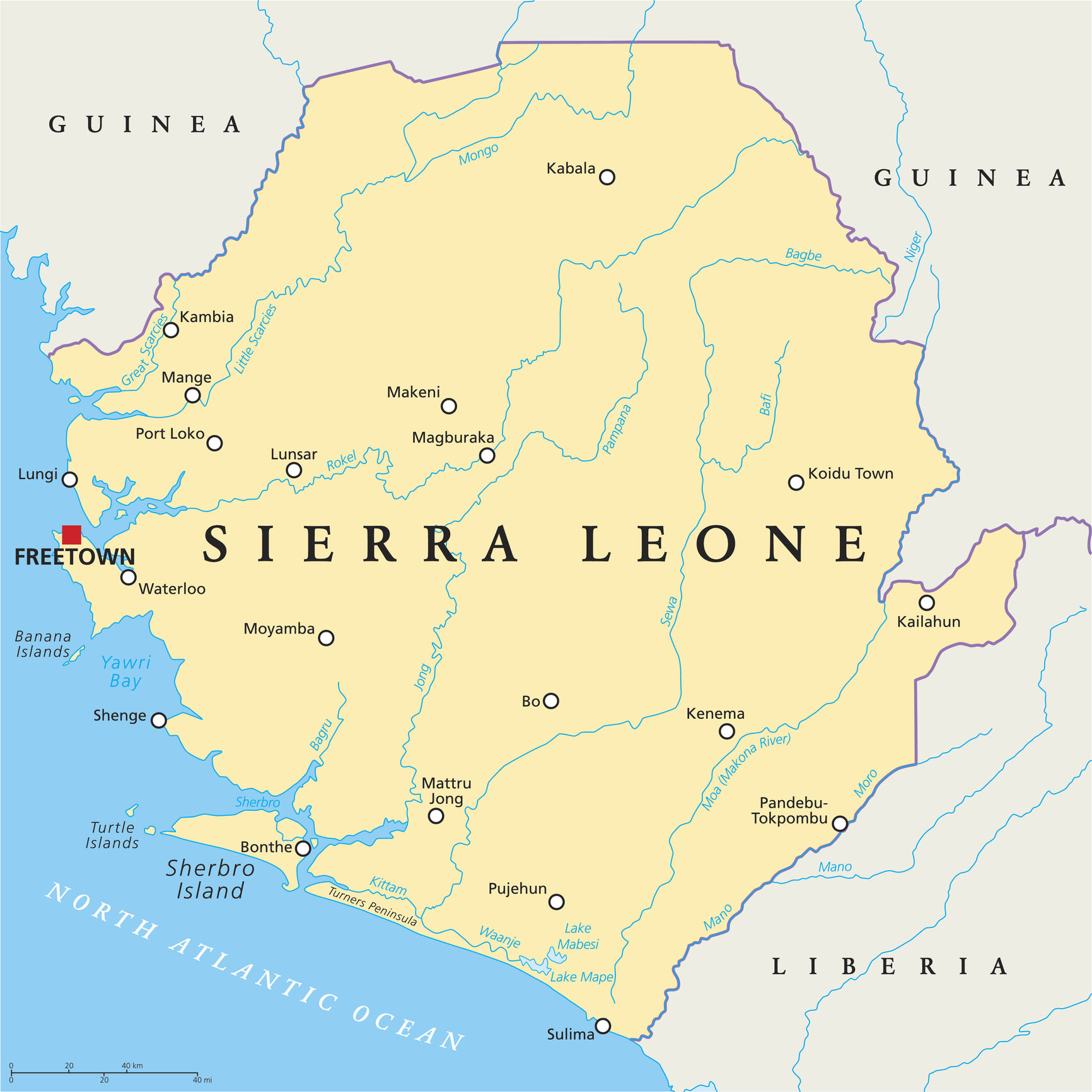 Map of Sierra Leone