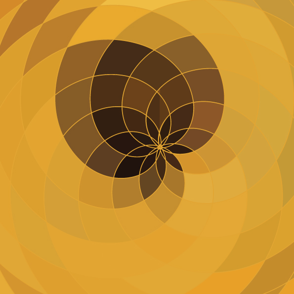 Abstract yellow floral shape background.