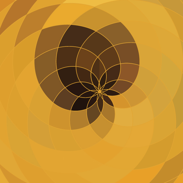 Abstract yellow floral shape background.