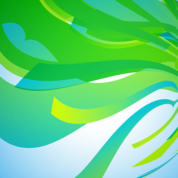 Abstract green wave stripe pattern background.