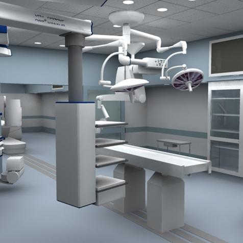 Operating room with multiple imaging capabilities.