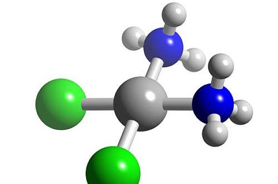Model of a cisplatin molecule.