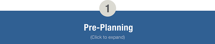 1. Pre-Planning