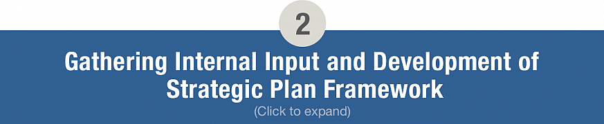 Gathering Internal Input and Development of Strategic Plan Framework
