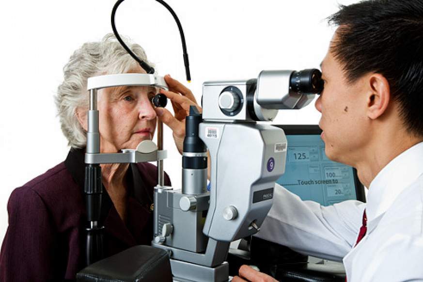 Photo of a comprehensive dilated eye exam
