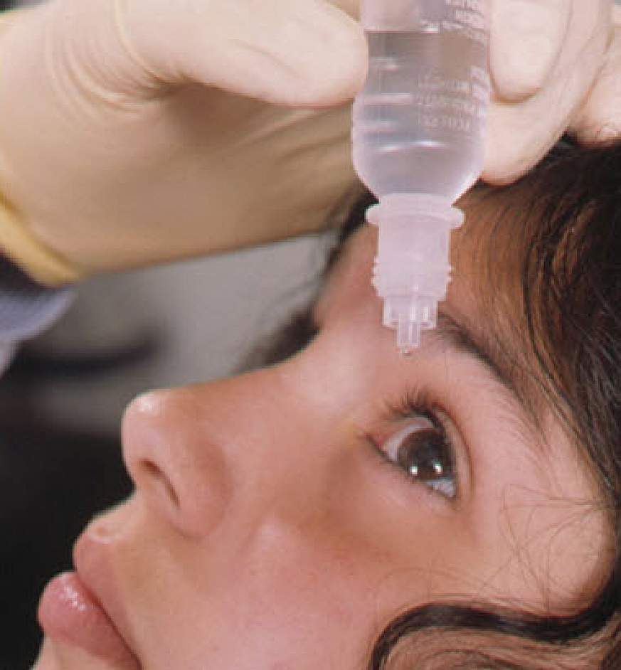 Image of eye drops being applied