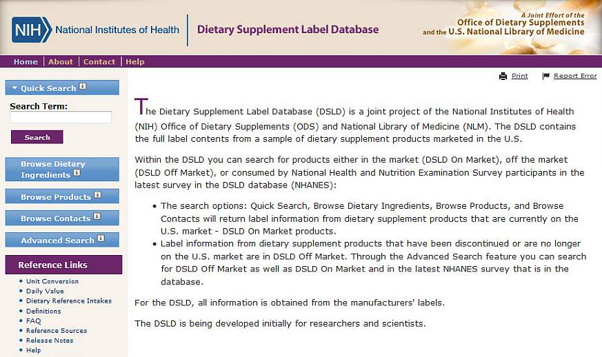 Nih Launches Dietary Supplement Label Database National - 