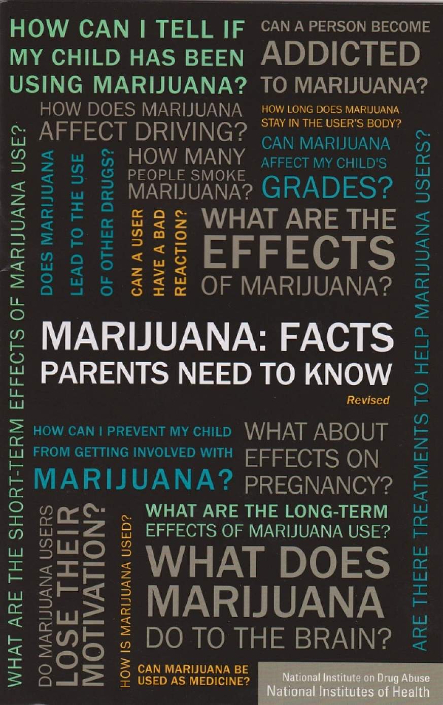 Tag cloud centered around marijuana.