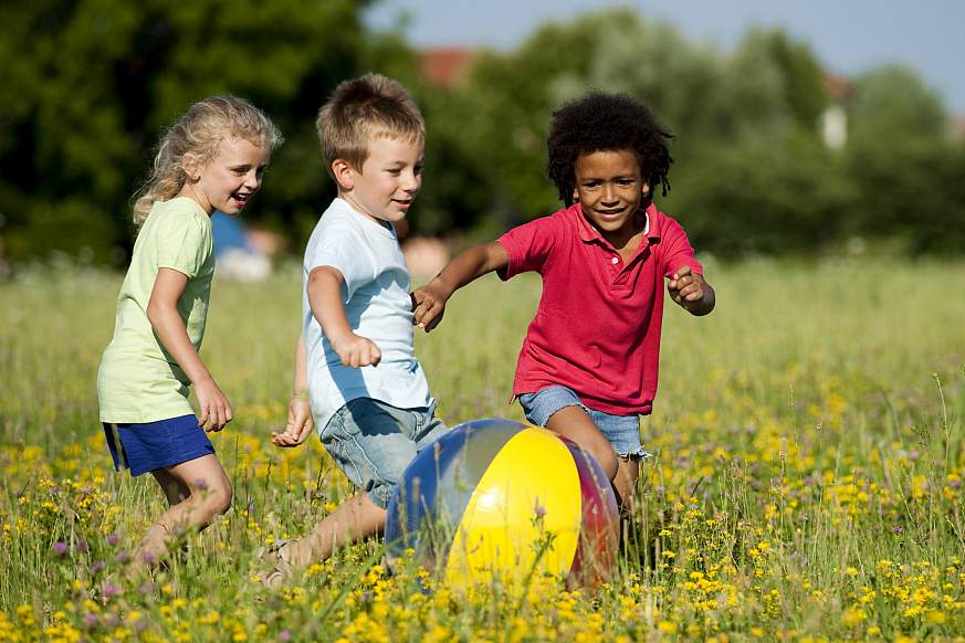 Image of children playing with a ball