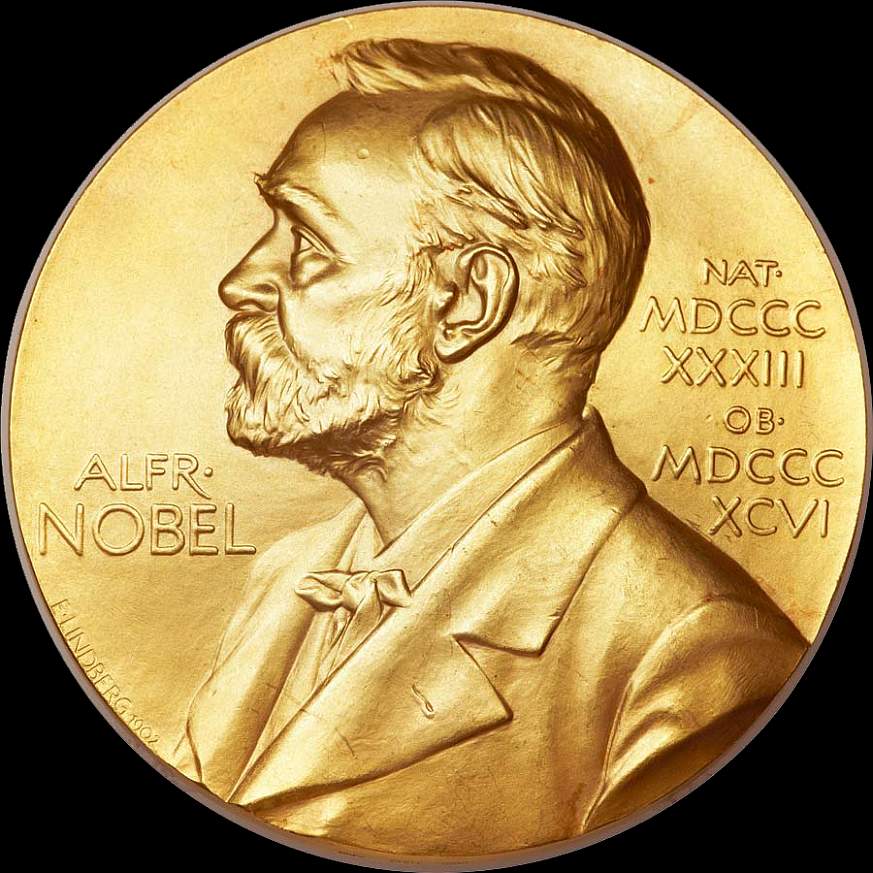 The Nobel Prize medallion, copyright Nobel Foundation.