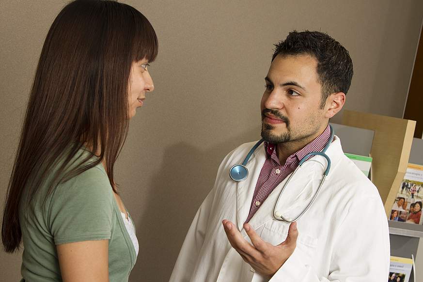Image of a physician and a patient