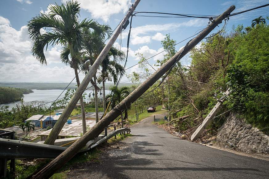 Damage from a hurricane