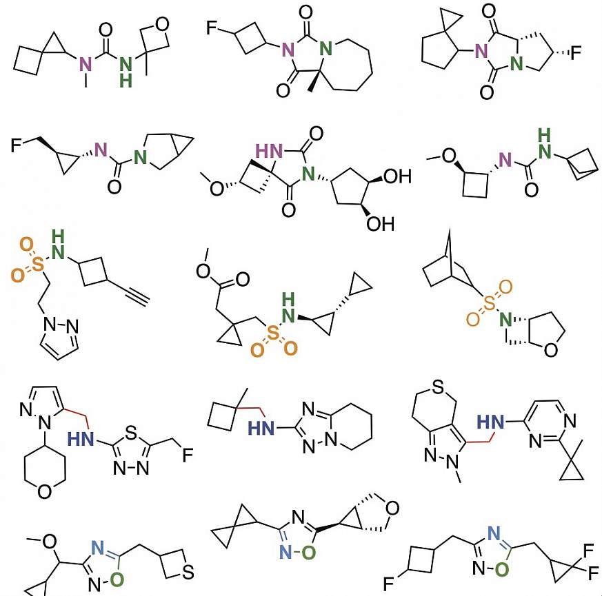 Illustration of molecules already discovered.