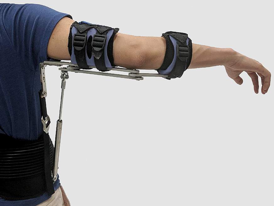 An image of an arm exoskeleton