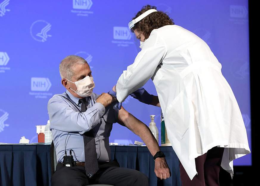 Dr. Fauci getting his COVID-19 Vaccine