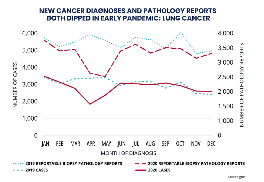 Graph showing cancer diagnosis rates