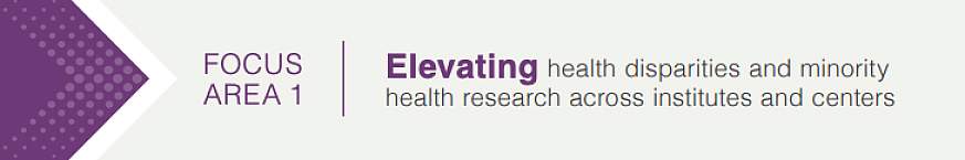 Header for UNITE Focus Area 1: Elevating Health Disparities and Minority Health Research Across Institutes and Centers