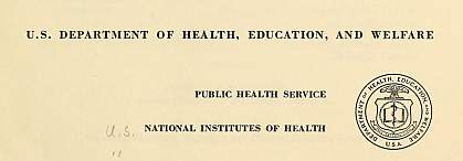 NIH report cover, 1959