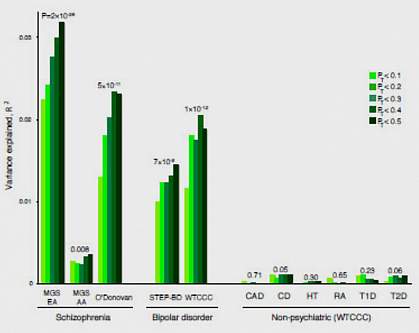 Schizophrenia/bipolar disorder genetic overlap 