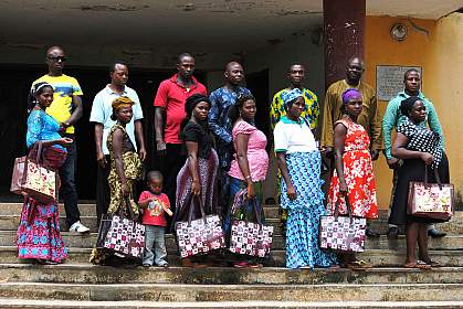 Image of couples receiving HIV education in Africa