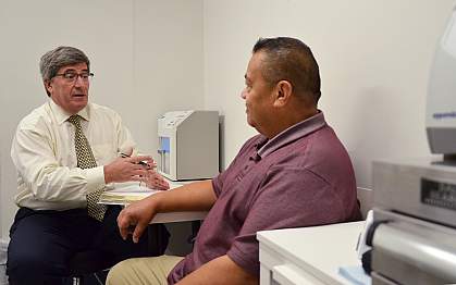 Image of a doctor and patient