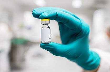 Image of a vial of investigational vaccine
